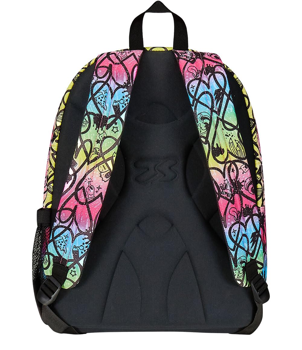 Seven Rucksack, gepolsterter Schulranzen für Schule, Sport und Freizeit, Geräumige Schultasche für Teenager, Mädchen und Jungen, mit Trinkflaschenfach, mehrfarbig