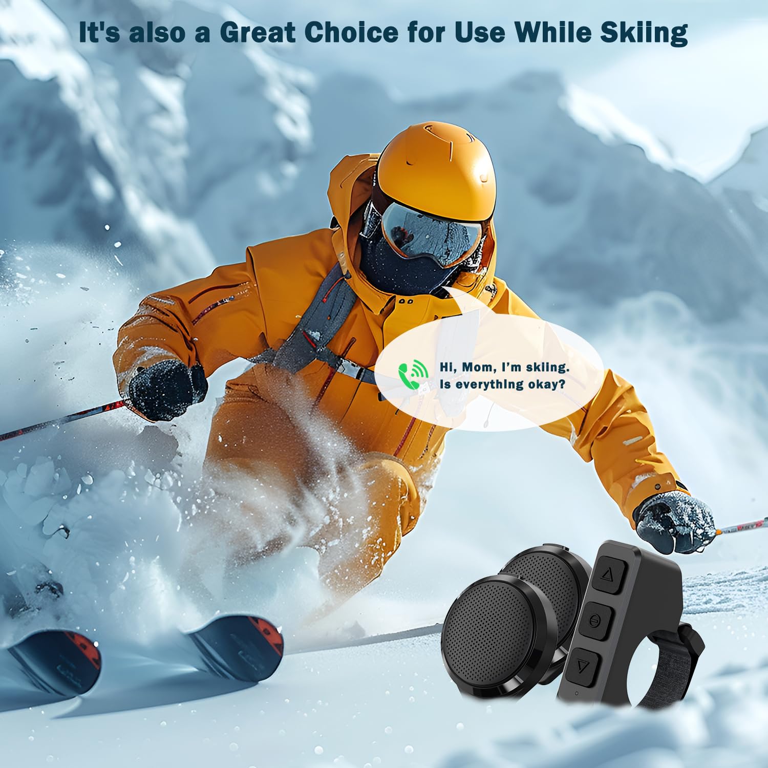 Interfono Moto Bluetooth Casco Telecomando Wireless Senza Rumore Vento Lunga Durata Batteria Motociclismo Sci Ciclismo