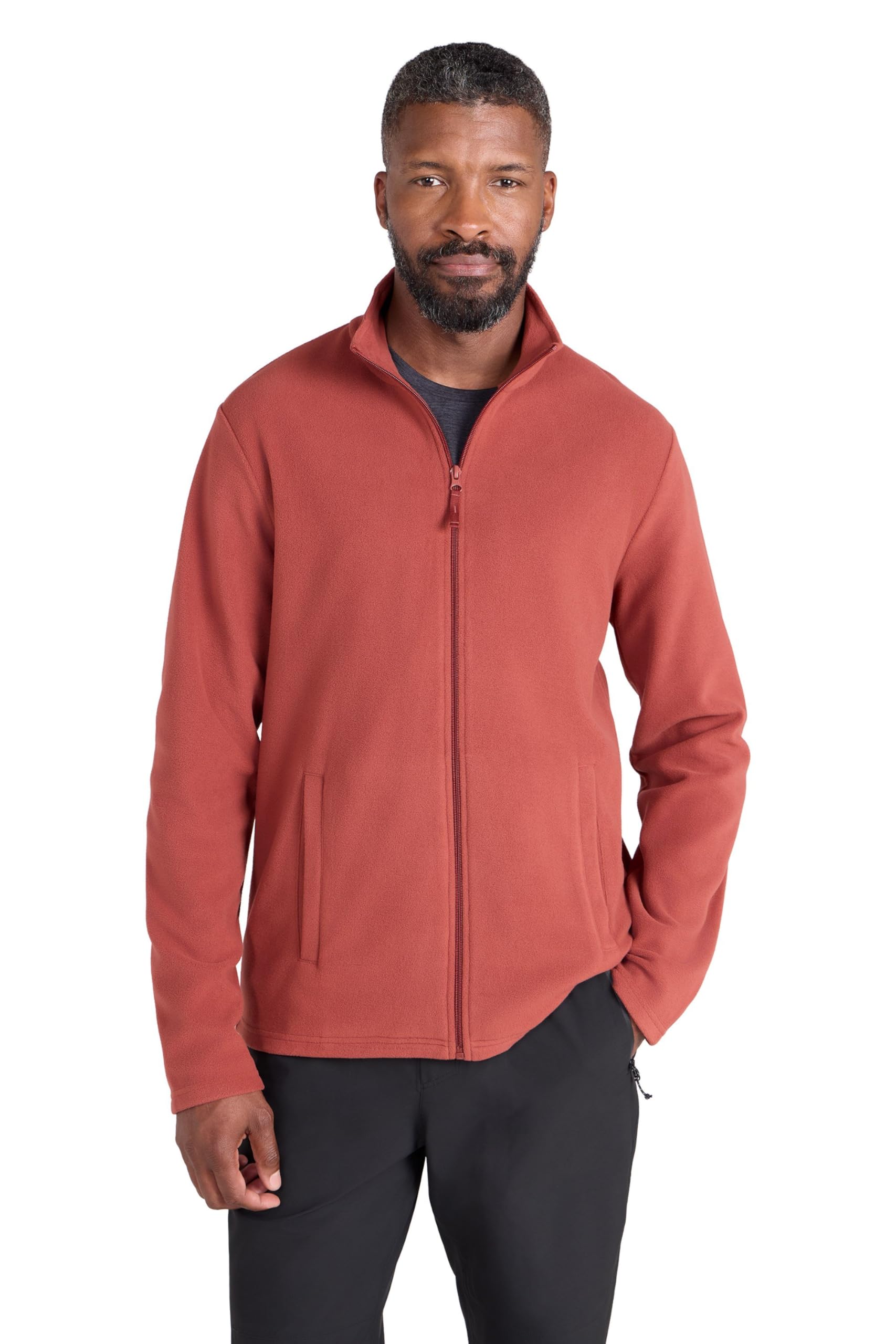 Mountain Warehouse Raso Mens Full Zip Fleece Burgundy XL