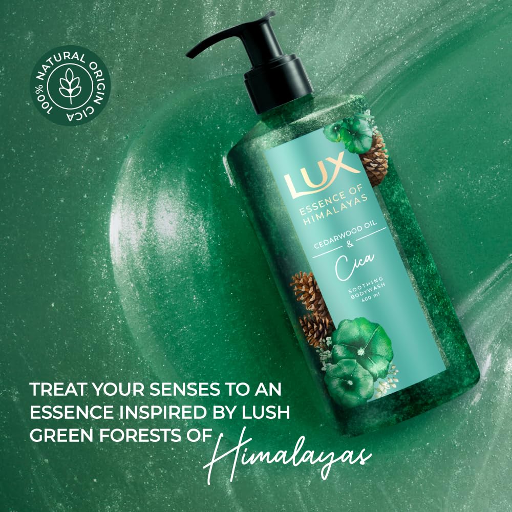 Lux Essence of Himalayas | Cedarwood Oil & Cica|100% Natural himalayan oil | Soothing Body Wash 400 ml 2