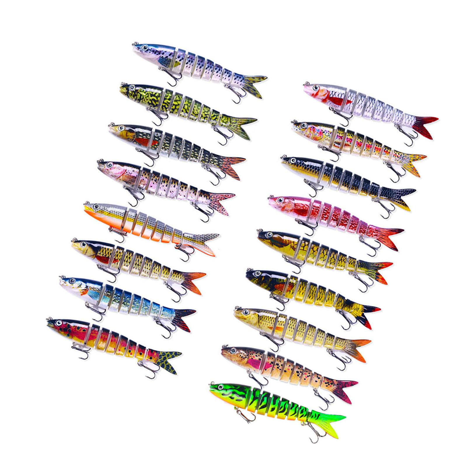 Künstliche 3D-Angelköder, Schwimmköder, mehrere Abschnitte, Angelköder, Salzwasser-Angelköder, Köder
