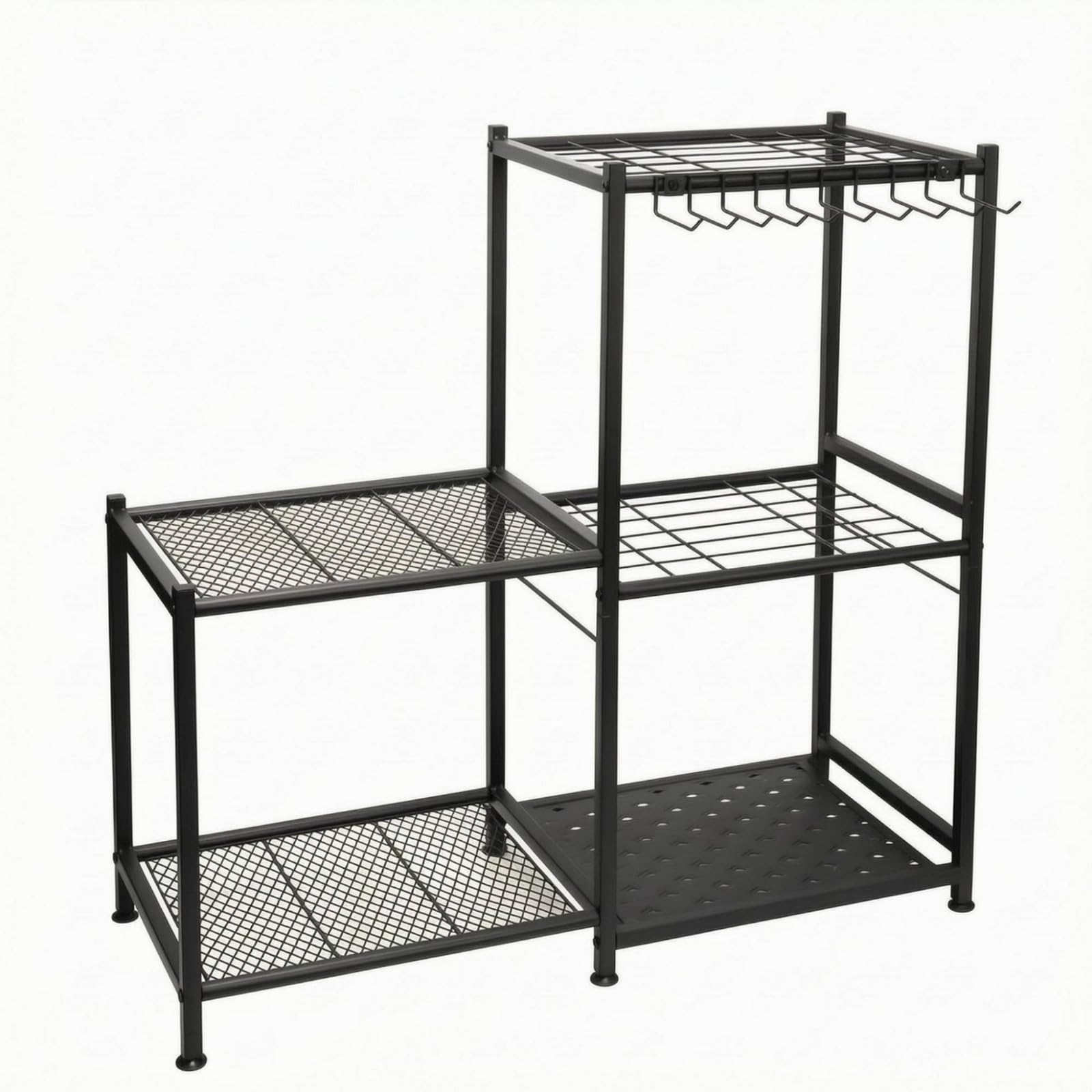 Organisateur D'outils Métallique Acier Range Outils Jardin Autoportant Rangement Extérieur pour Garage