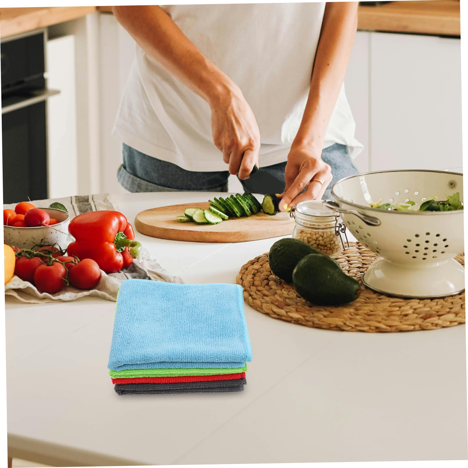 Paños de Microfibra Multiusos para Limpieza y Secado de Coches, Suaves y Versátiles, Paquete de 24 Unidades para Cocina y Hogar