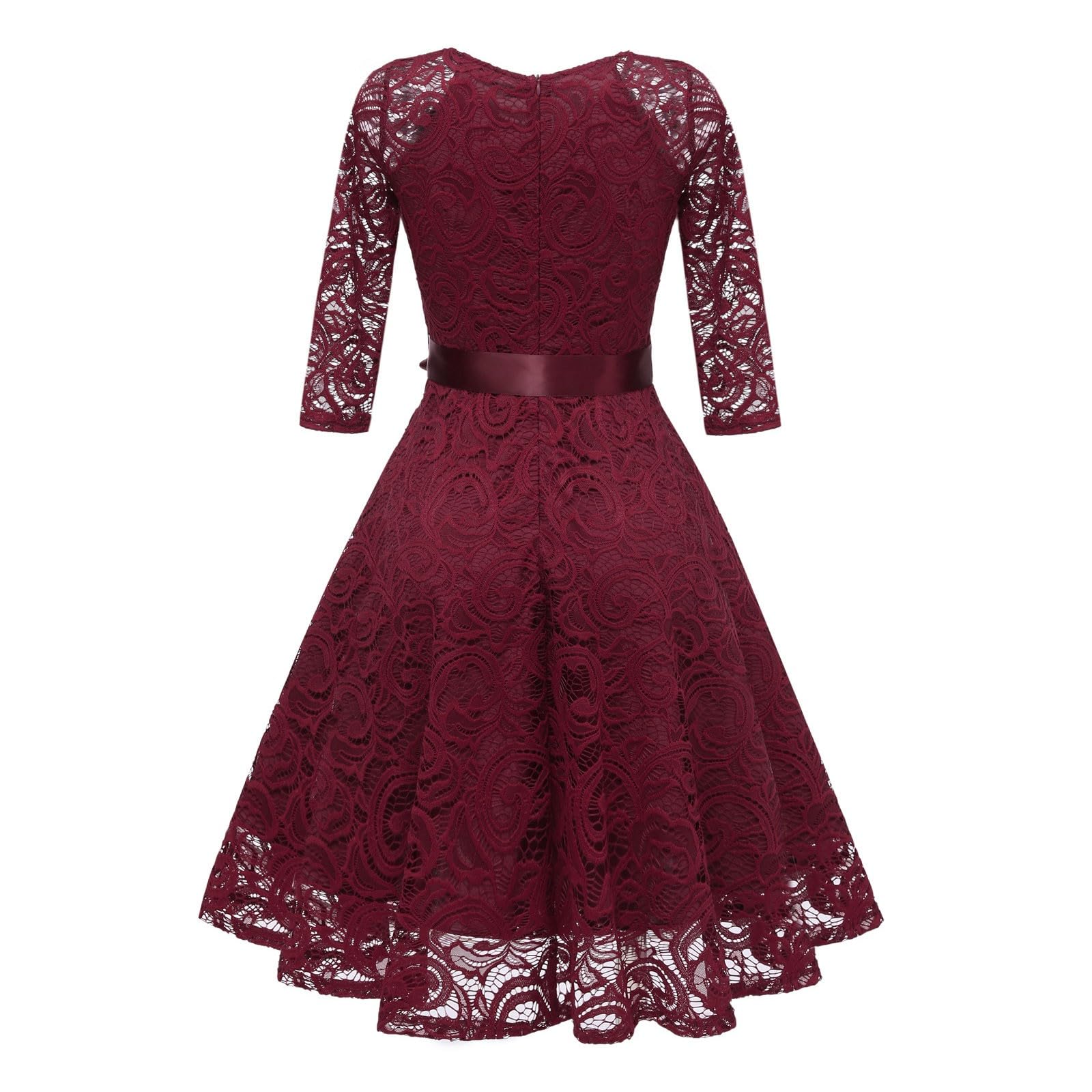 Vestidos de noche largos para mujer, vestido de invitado de boda, vestido de cóctel de gasa de encaje, informal, swing, vestidos festivos para mujeres, transpirables, cómodos, ligeros, trajes