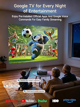 4K HDR Gaming Projector, Low Latency, 2200 ANSI Brightness, Console Ready