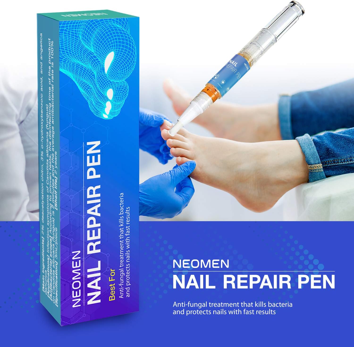 Nail Fungus Treatment Pen, Nail Fungus Treatment for Toenail Pen, Toenail and Nail Care, Nail Support by Neomen (4 Pcs) : Beauty & Personal Care