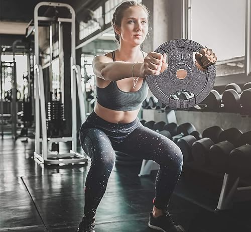 Miniatura 8 de LIONSCOOL Placa de agarre olímpica de 2 pulgadas en pares o individual para entrenamiento de fuerza, levantamiento de pesas y culturismo, juego de