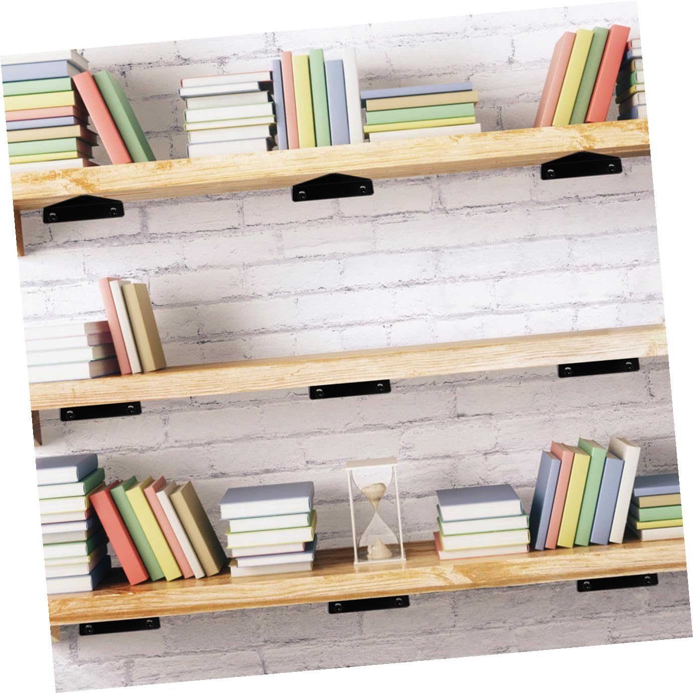 Alipis 6pcs Heavy Duty Shelf Brackets for Wall Mounting Space-Saving Floating Shelf Supports Accessories