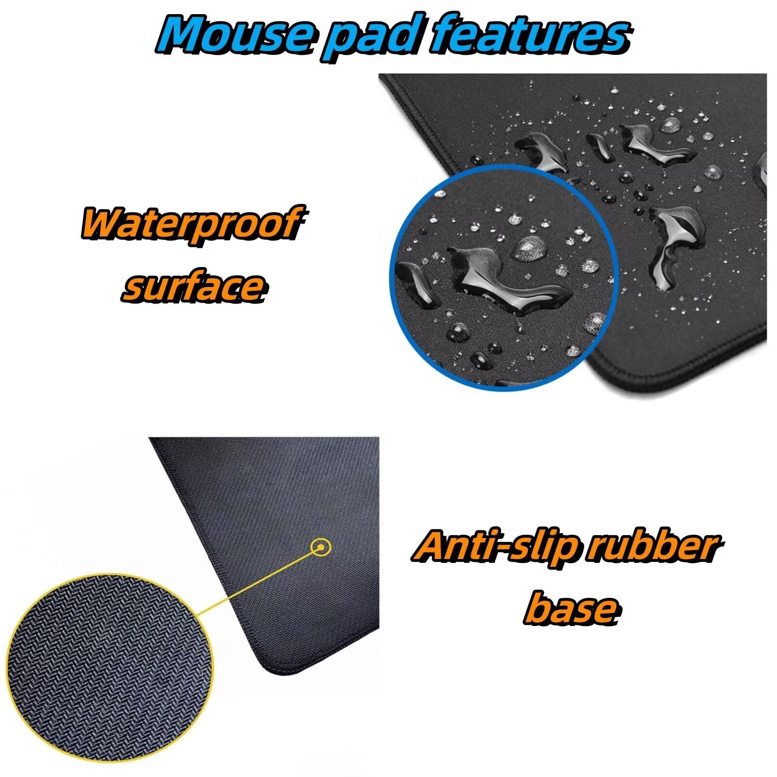 Tappetino Mouse Combattente Tappetino Mouse Gaming Aereo, Mousepad Bordi cuciti Precisione e Velocità Migliorate per Pc Portatile Tastiera Gaming Ufficio Arredamento Casa 500 x 1000 x 3 mm DBYH-5530