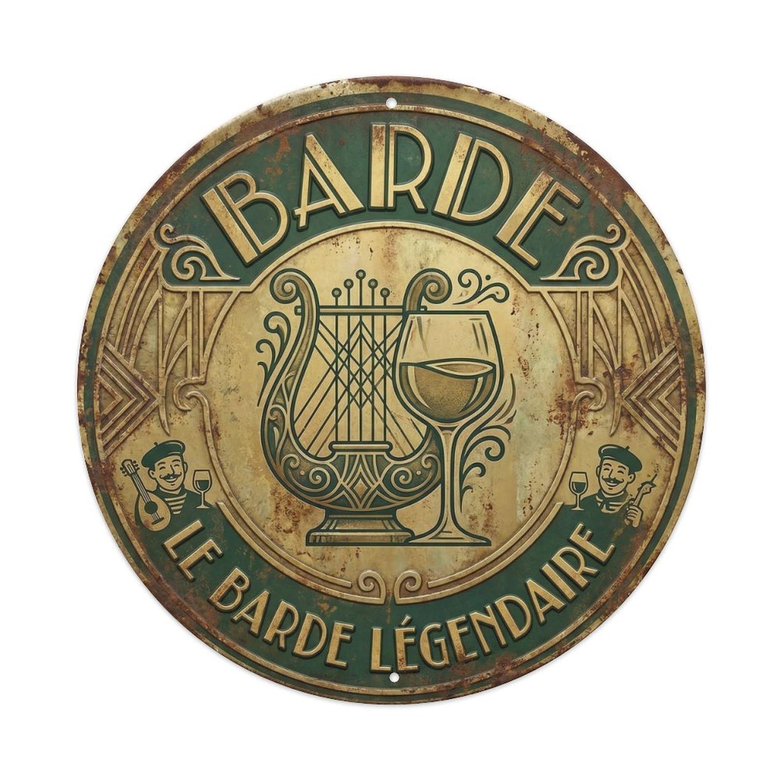 Bard Humorous Bistro Bard Vintage Metal Tin Sign Plaque Wall Decor for Cafe, Club Bar, Office, Garden Metal Poster 8x8Inch