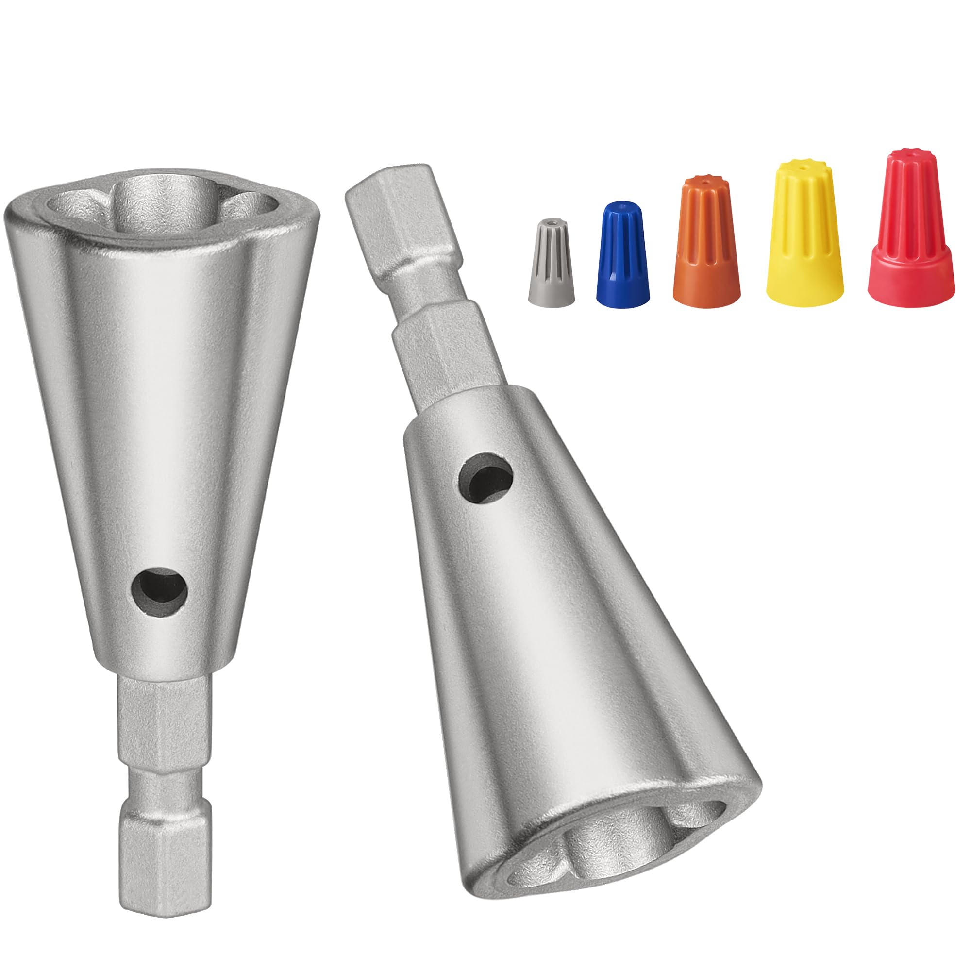 Wire Nut Twister,Wire Twisting Tool,Wire Nut Twiter for Drill,Spin Twist Wire Connector Socket,Wire Connector Driver with 1/4" Chuck,Wire Stripping