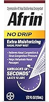 Afrin No Drip Extra Moisturizing Nasal Spray: 12-Hour Sinus Decongestant Pump Mist Relief, 15mL