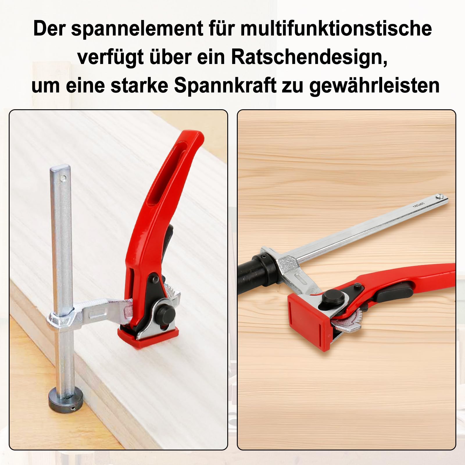 2 Pièces élément De Serrage Levier 20mm Pour Tables Multifonctions - Plage Serrage 160mm, Alliage Aluminium, Pour Bricolage