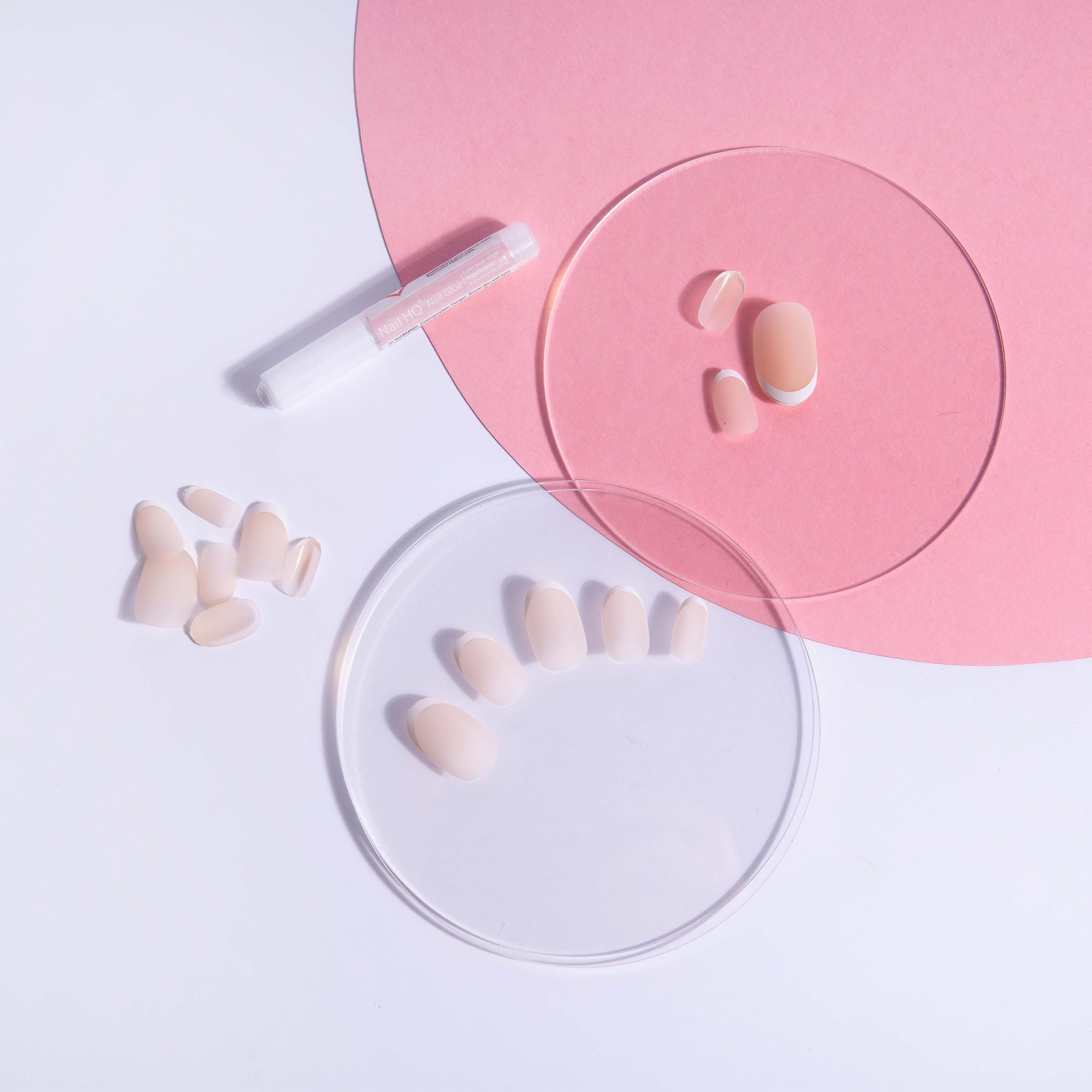 Nail Hq Oval French 80 45 263 Paznokcie, Naturalny, 24 szt.