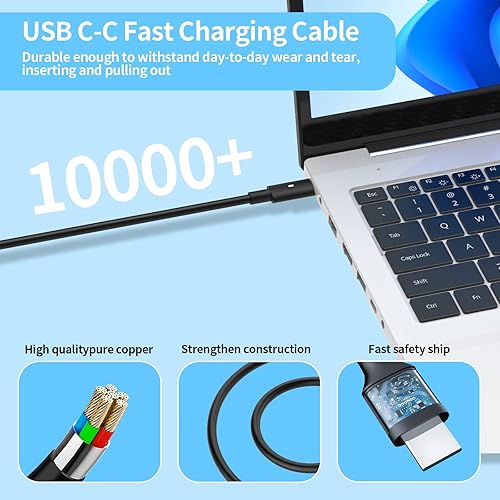 Miniatura 2 de Cargador USB-C para laptop de 65 W compatible con cable portátil Dell XPS Latitude 5000 Series