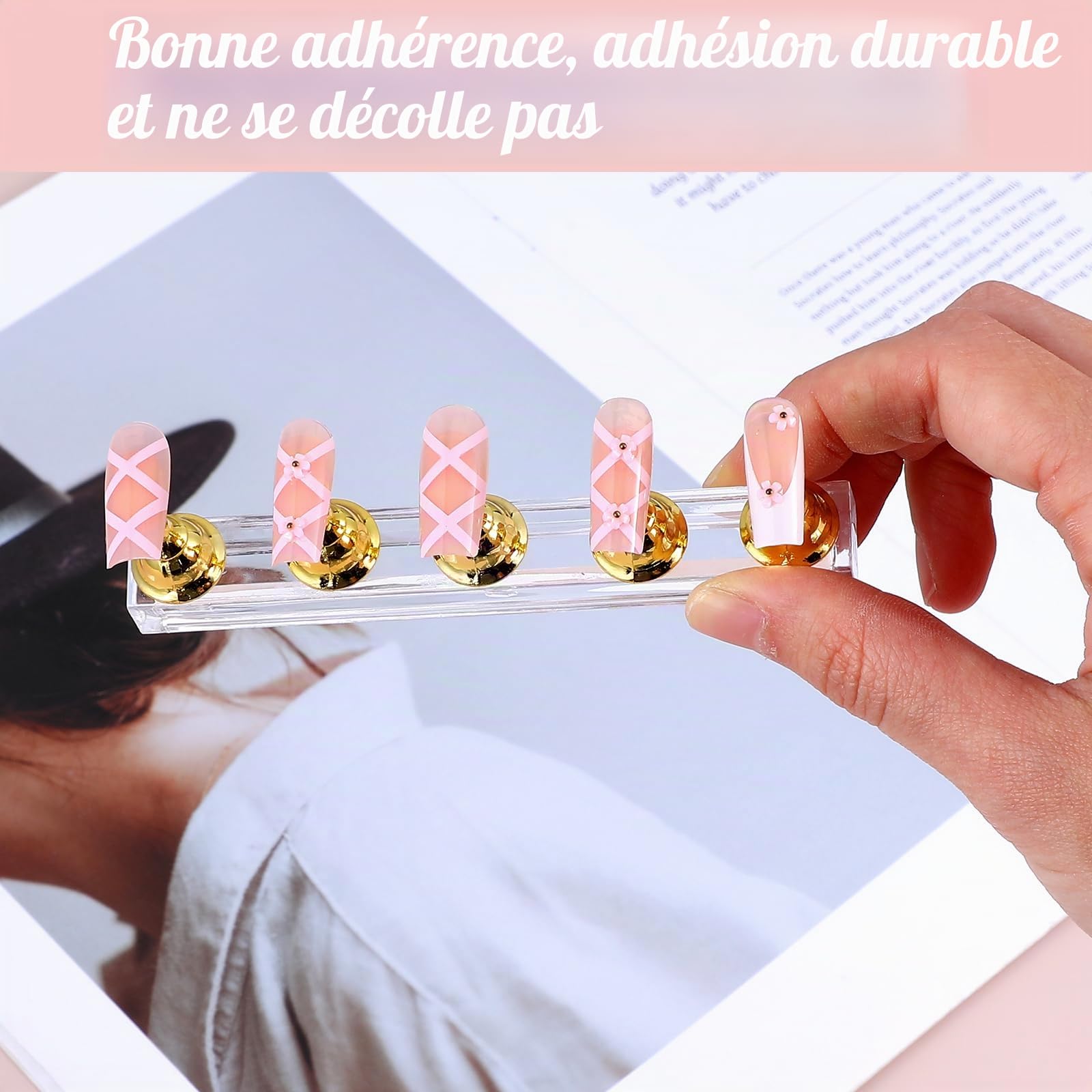 3600 supports acryliques d'ongle, support acrylique d'exercice d'ongle de gel de bricolage