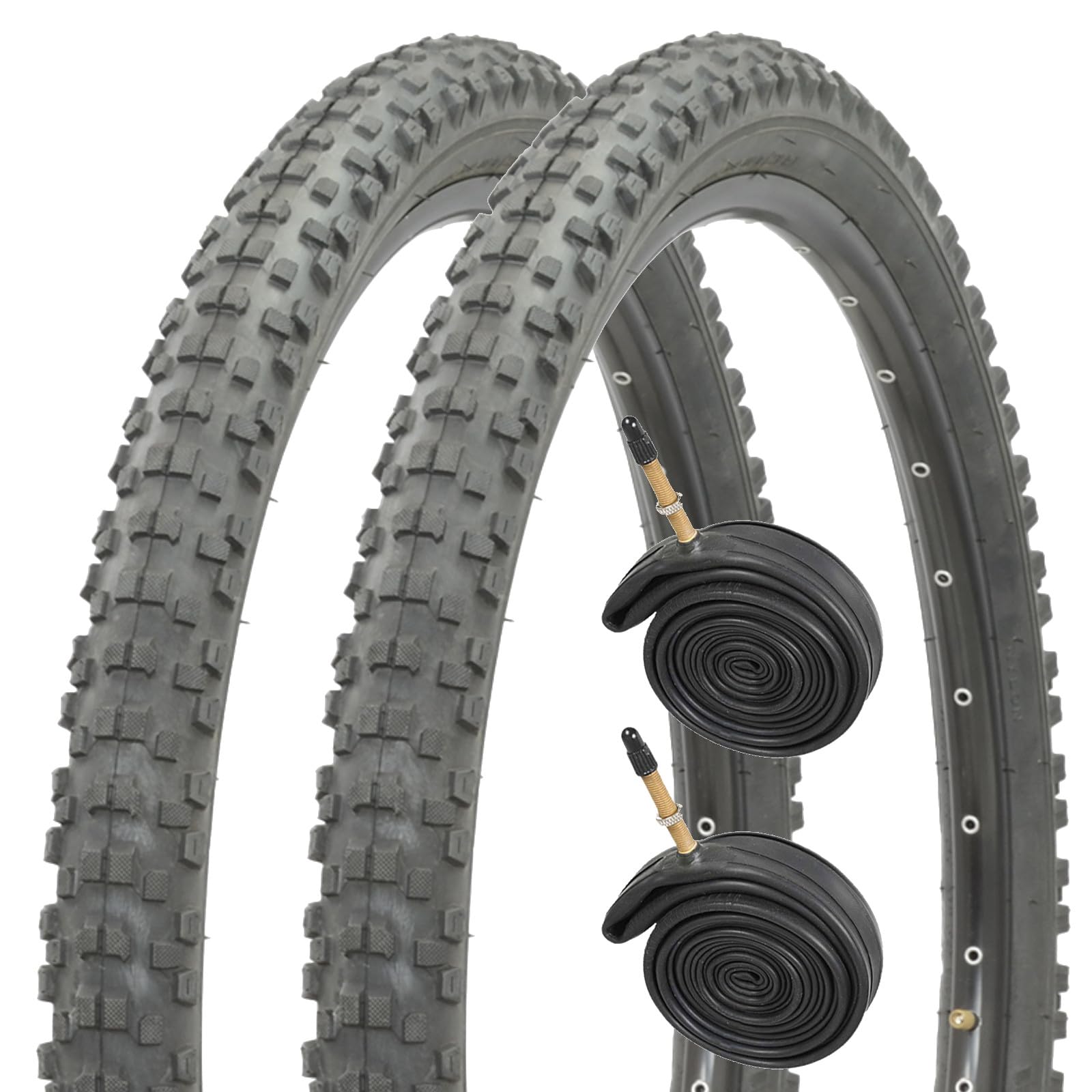 Contrast Gripper II 27.5" x 2.125 Mountain Bike Tyres with Presta Inner Tubes (Pair)