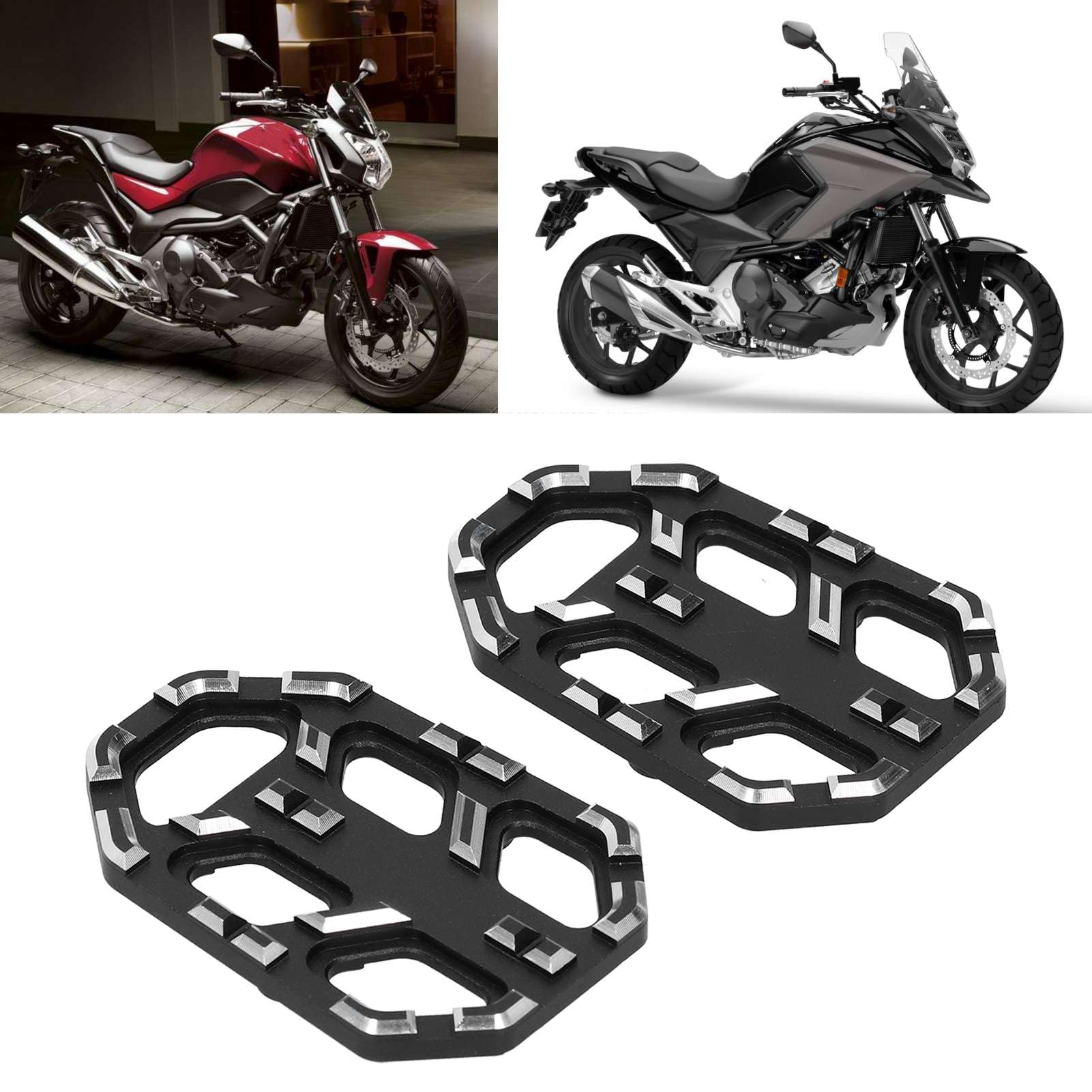 Pedane Anteriori Allargate In Alluminio CNC Per Honda NC750X/S (2014-2020) E CB500X (2015-2016), Poggiapiedi Moto Nero