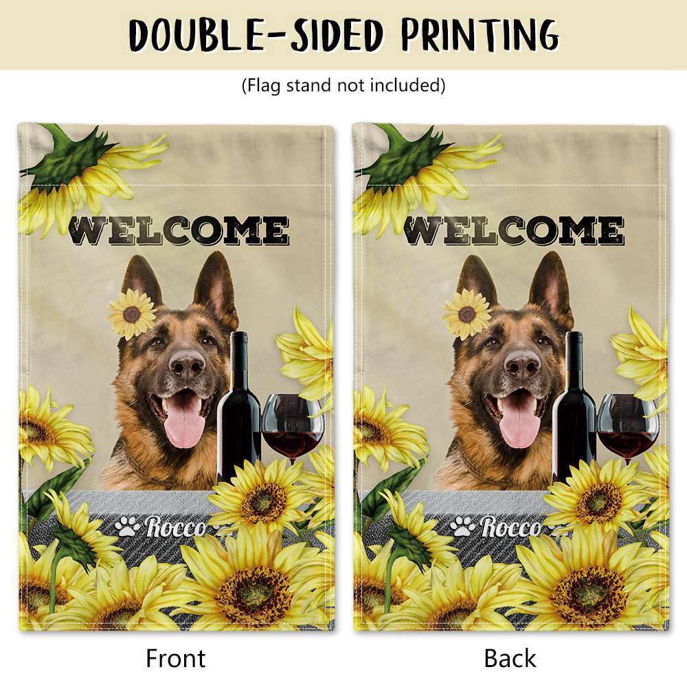 Gartenflagge Yorkshire Terrier Mit Frühlingsblumen – Doppelseitig 32,5 X 45,7 Cm