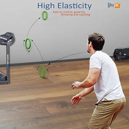 Miniatura 8 de Aros deportivos hinchables, herramienta de entrenamiento de coordinación de ojos y manos, equipo deportivo, herramienta de entrenamiento de Amarillo