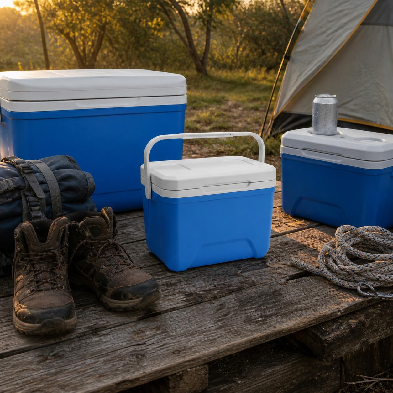 Glacière Portable Chaud Froid PE, Charnières durables, Boîte Conservation, pour Les Pique-niques, pour