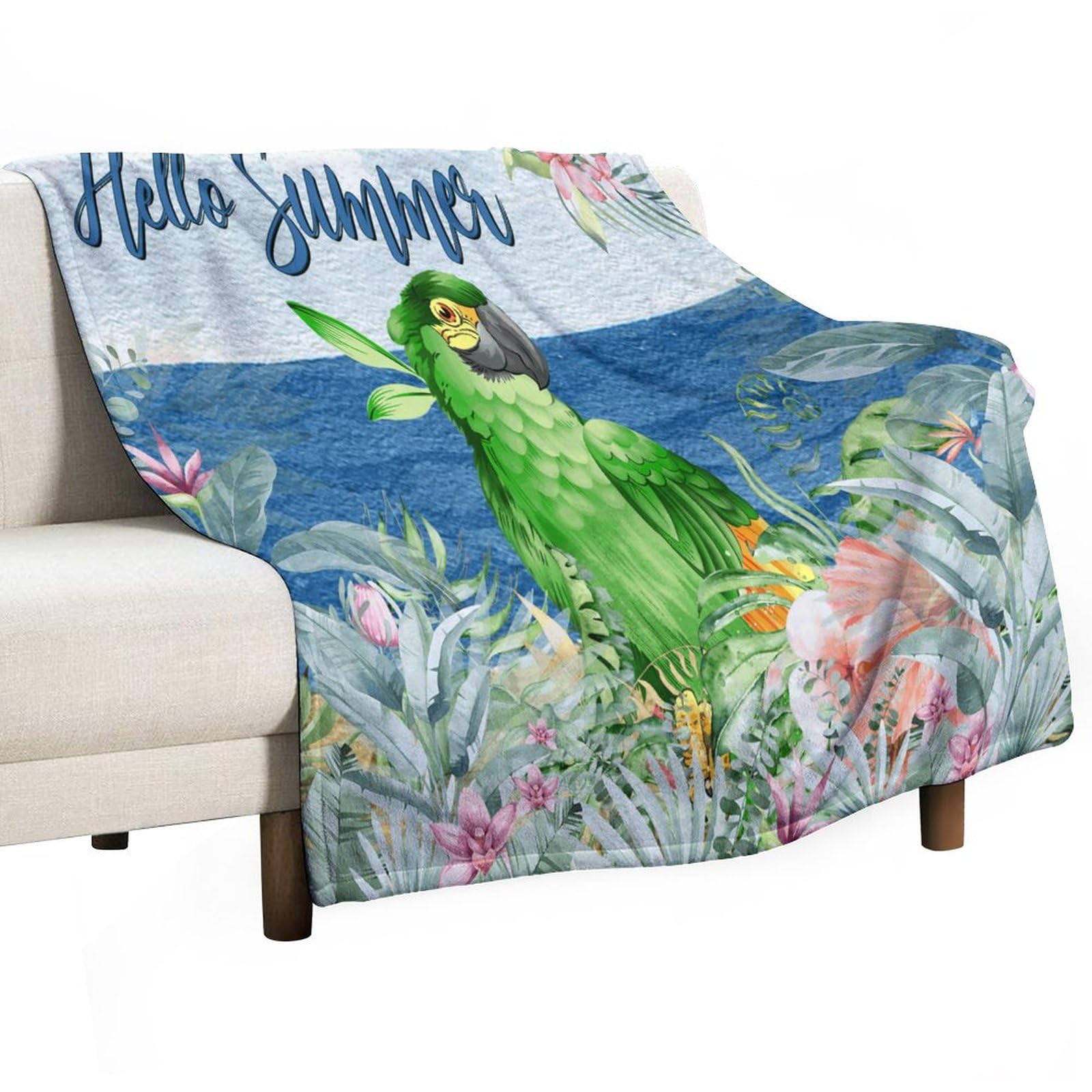 Couverture en flanelle Hello Summer 178x203 cm plaid adulte