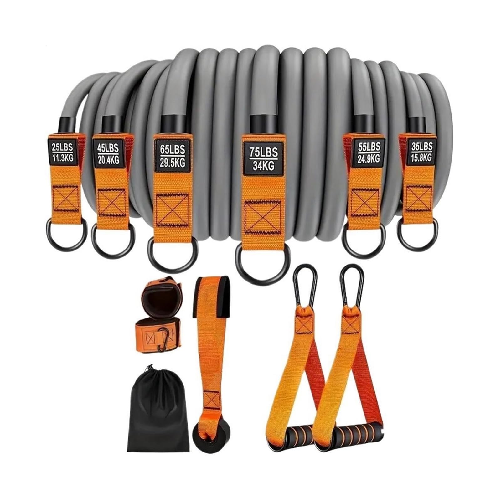 Widerstandsbänder mit Griffen Widerstandsbänder, Fitnessbänder-Set, robuste Trainingsbänder