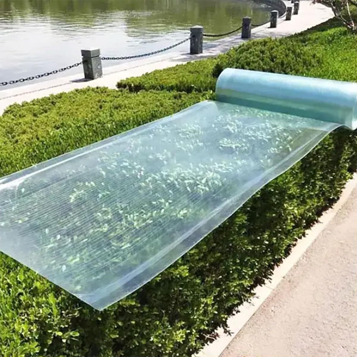 Przezroczysta folia szklarniowa z poliwęglanu odpornego na promieniowanie UV – 1 m x 6 m, odporne na deszcz, panele izolacyjne do ogrodnictwa na zewnątrz, łatwe do przycięcia, okładziny dachowe dla