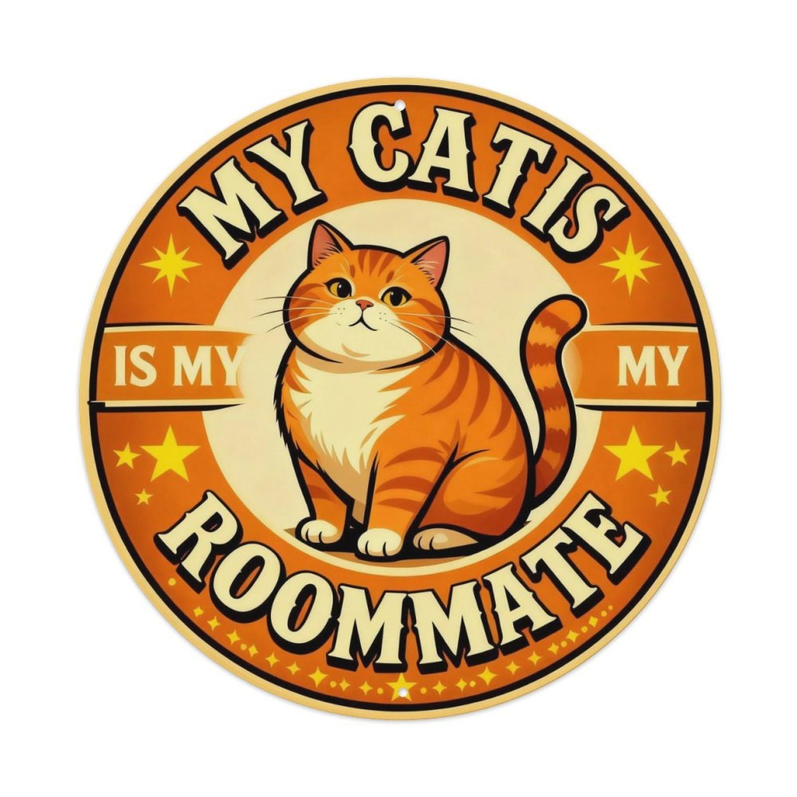 Retro Cat Lover Tin Sign Metal Tin Sign Plaque