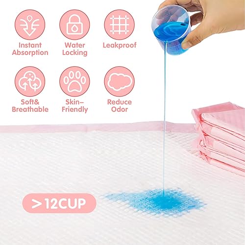 Vista 12 de Almohadillas desechables de entrenamiento para cachorros de 13 x 18 pulgadas, 100 unidades de almohadillas de entrenamiento para cachorros