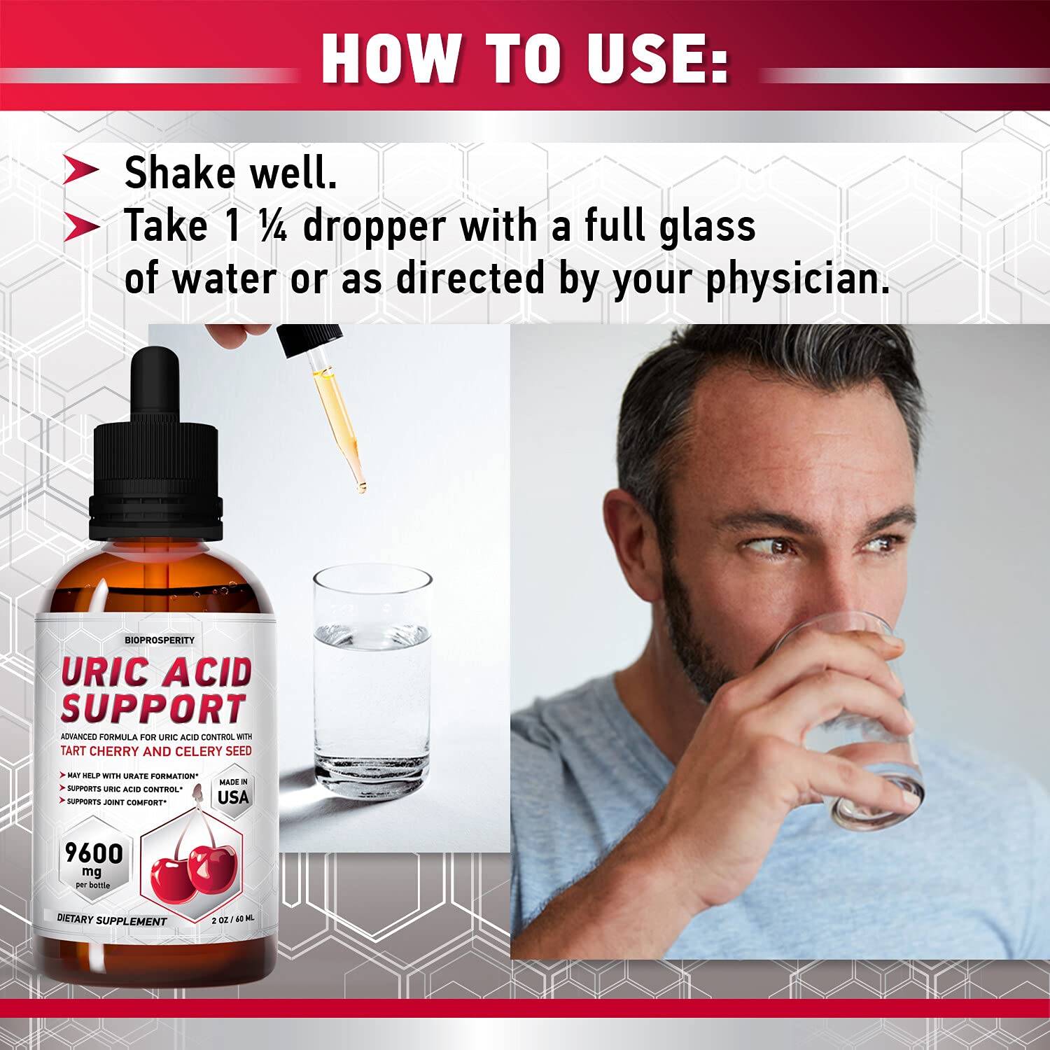 Uric Acid Support Tart Cherry Extract for Joint Health Liquid