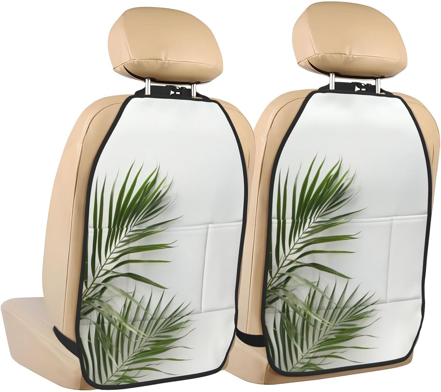 Car Seat Back Kick Protector 2 Pack 18.5x26.4 Inch, Palm Anti-Kick Pad, Waterproof Oxford Fabric Large Rear Seat Cover for Kids Pets Fits SUV Jeep Truck Sedan