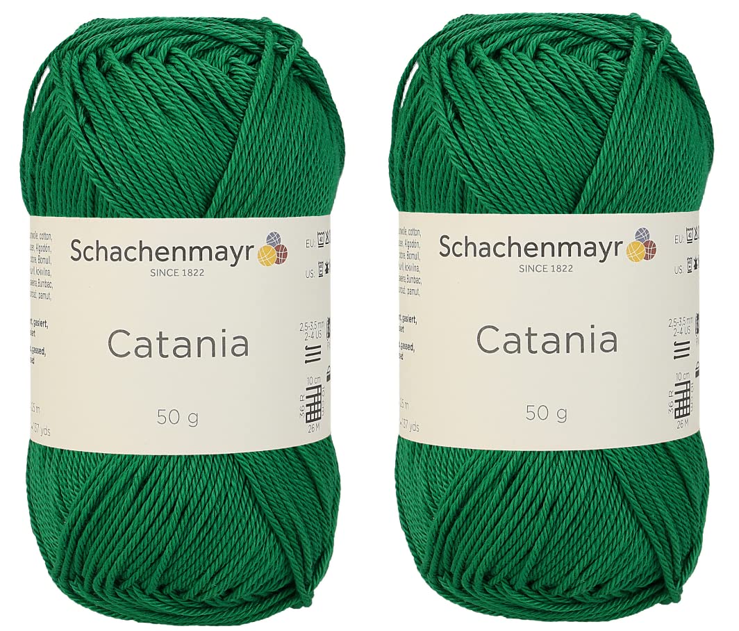 SMC Catania Originals Amigurumi Fine Sport 2 Lot De 2 écheveaux De Fil 100 % Coton Mercerisé, Total 100 G 2 X 50 G, 125 M, 113 Violette