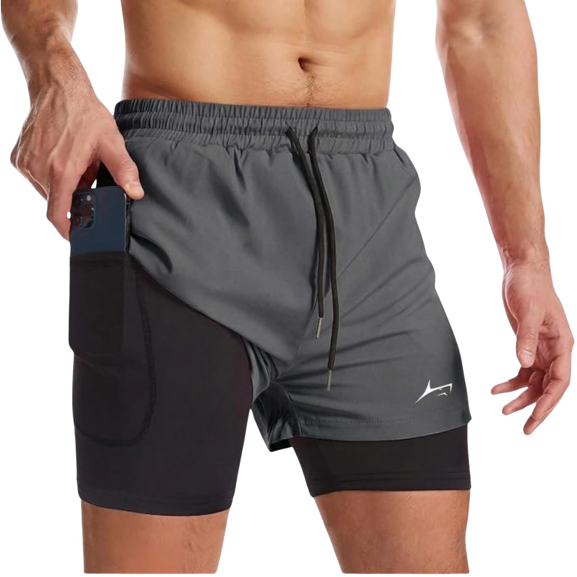 PROSHARX Apex Dual Shorts Advanced with Concealed and Secure Pockets & Towel/T-Shirt Holder | Men's 2 in 1 Double Layer Short for Running, Gym & Sports-picture-35