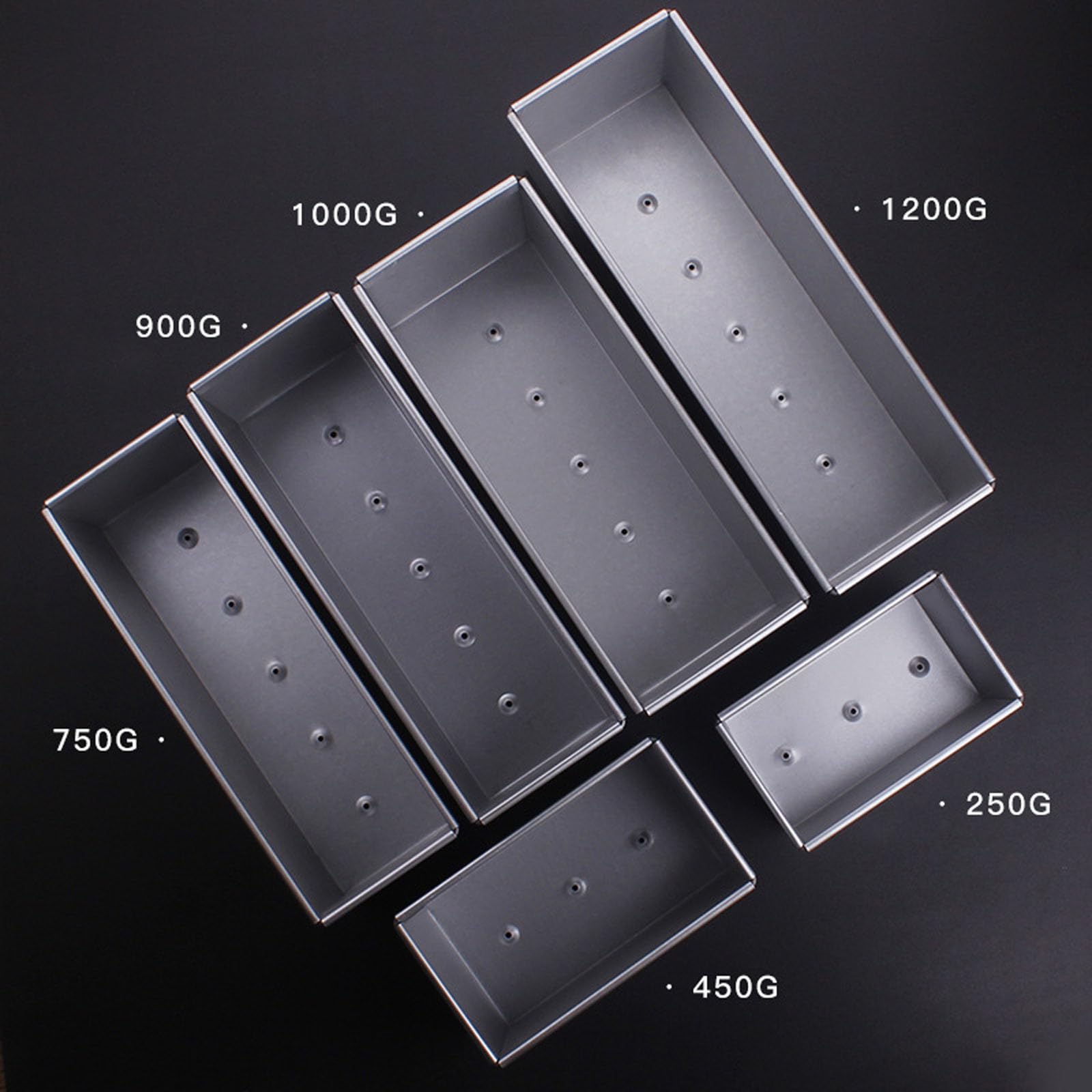 Moldes de pan antiadherentes con tapa, moldes de metal para tostadas, utensilios de cocina, bandeja para hornear pan y pastel