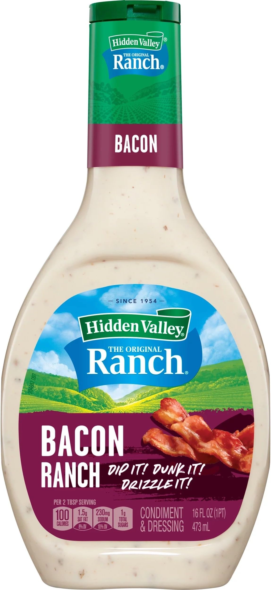 Hidden Valley Bacon Ranch Salad Dressing and Topping, 16