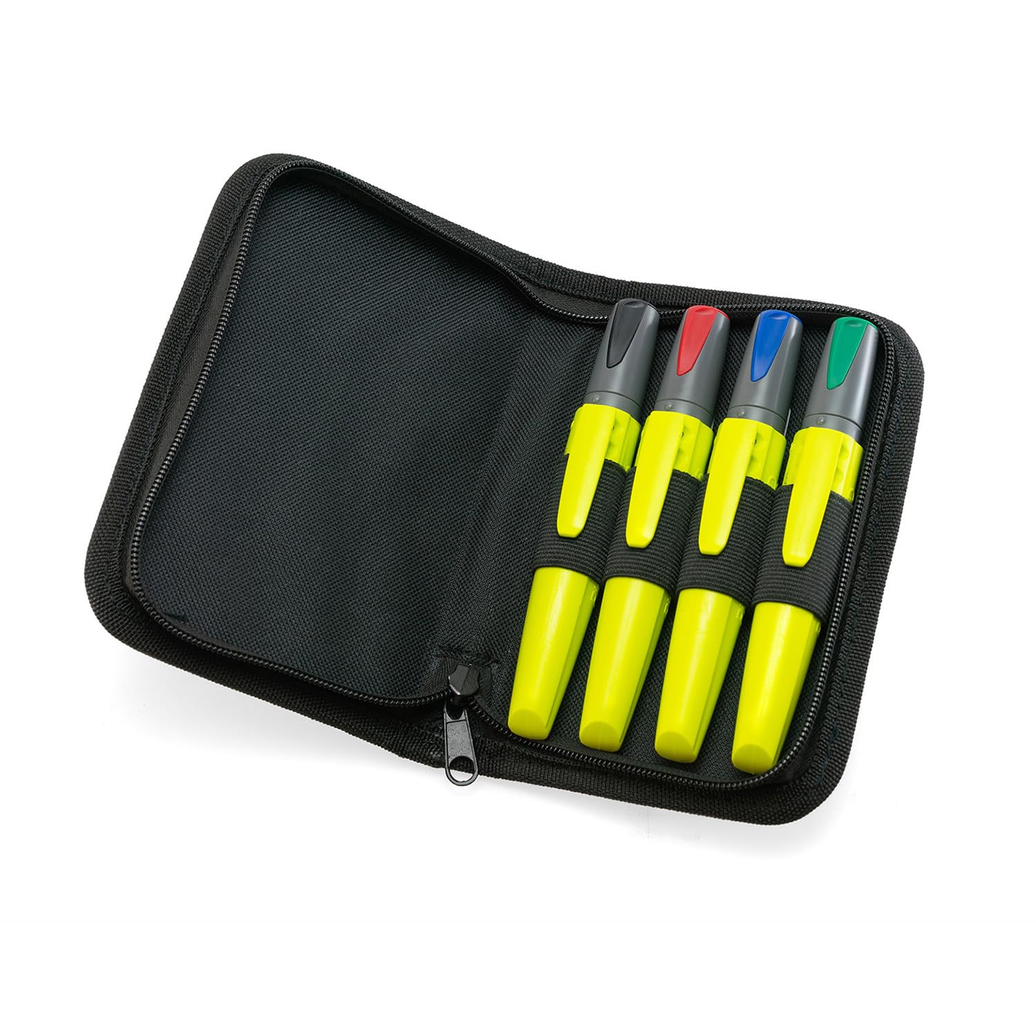 Pica Visor Boardmarker - Juego de 4 rotuladores en carpeta compacta de nailon, mina de gel sostenible y ecológica, nunca se seca, se puede quitar sin dejar residuos, para pizarras blancas, pizarras