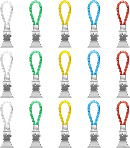 Clip para toallas de cocina, clips para toallas de té para colgar con lazo, ganchos de gancho de tela para el hogar, cocina, baño, armarios, toallas