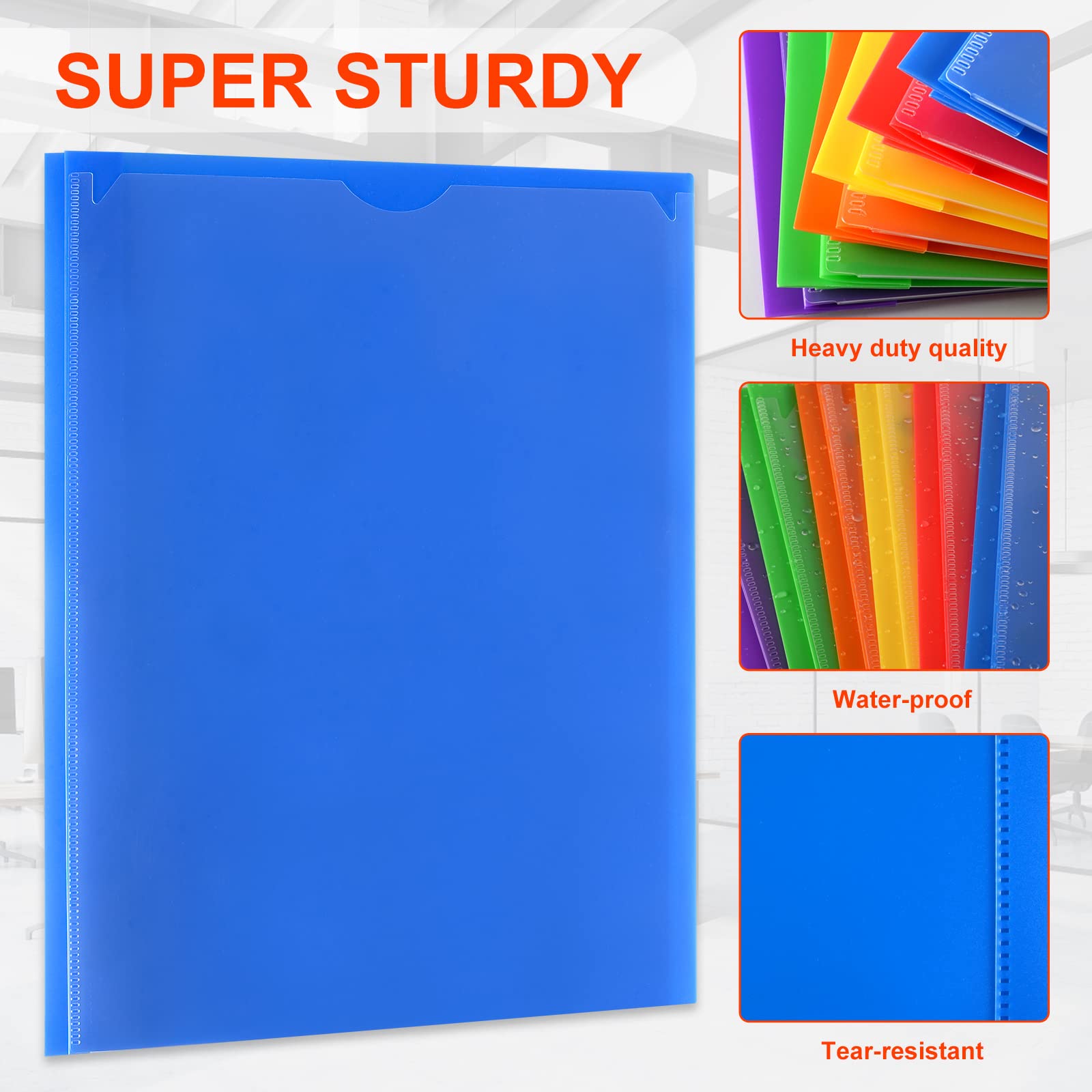 Officygnet 18 Packs 2 Pocket Folders With 3 Prongs Fastener ...