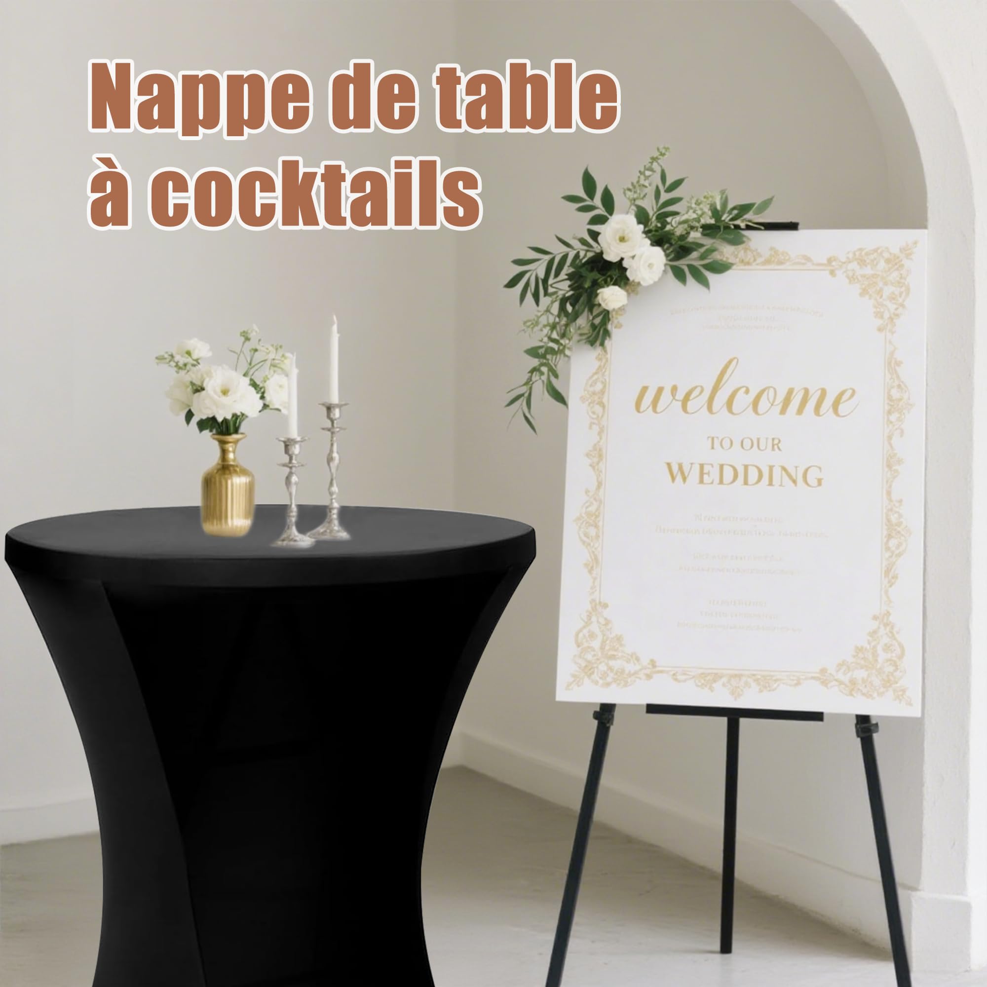 SUKAIKEQA Tovaglie elastiche stretch • Vari colori/dimensioni • Design moderno e minimalista • Facili da installare • Perfette per bar, tavoli rotondi, matrimoni, feste • Atmosfera elegante