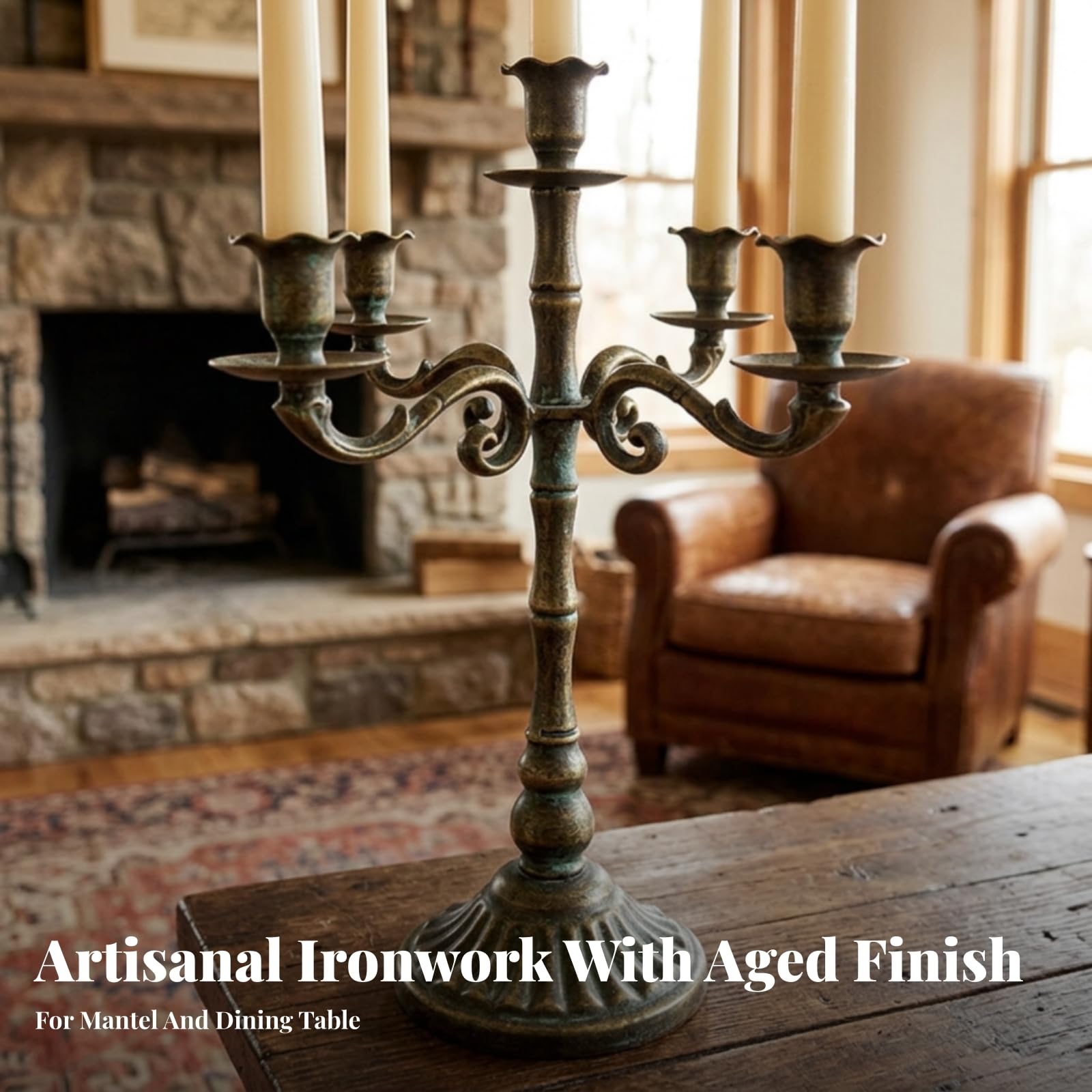 Candelabro in Ferro Sicuro, style to 4