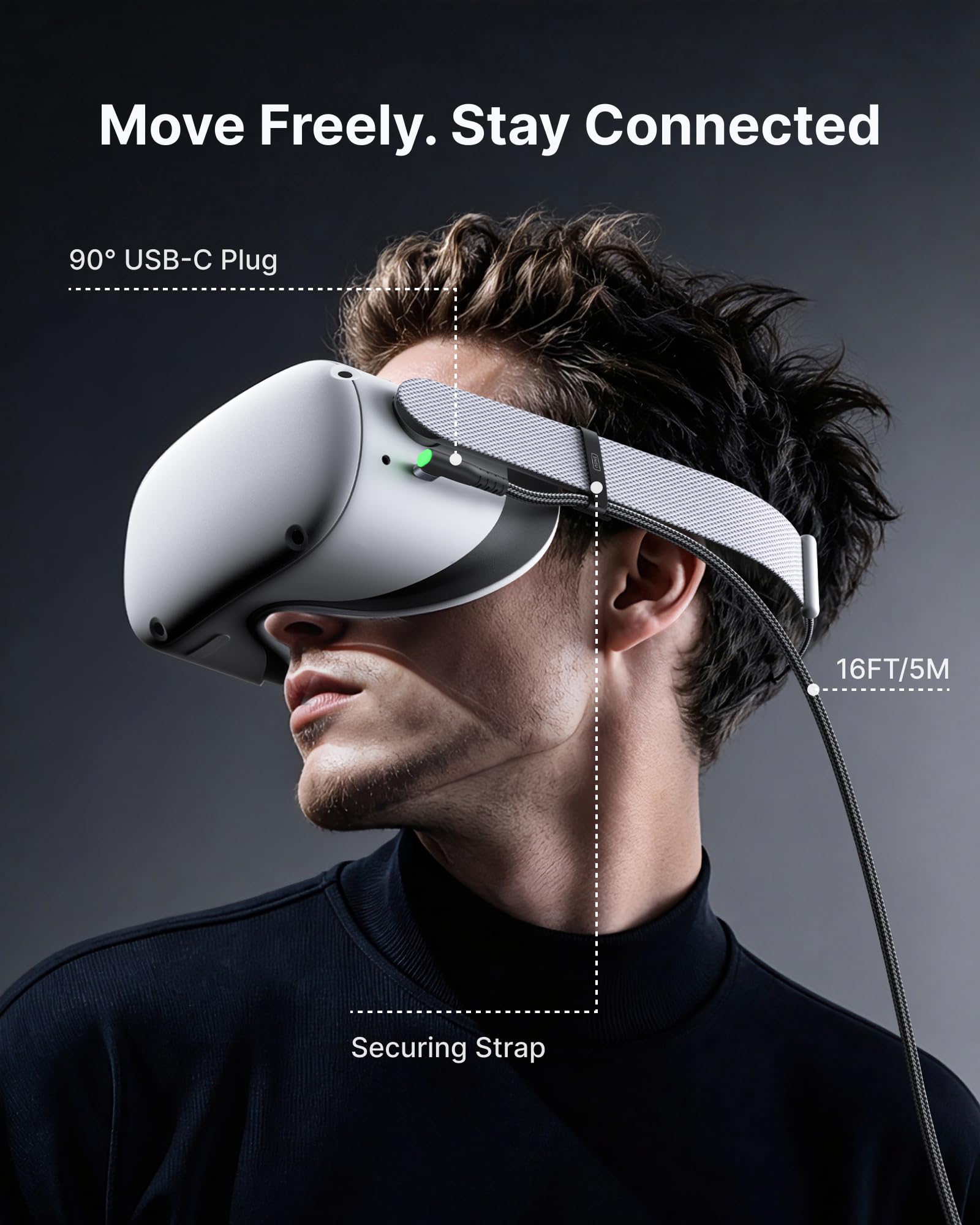 INIU Cavo Link 5m, 2.5Gbps Trasferimento Dati ad Alta Velocità, Grey