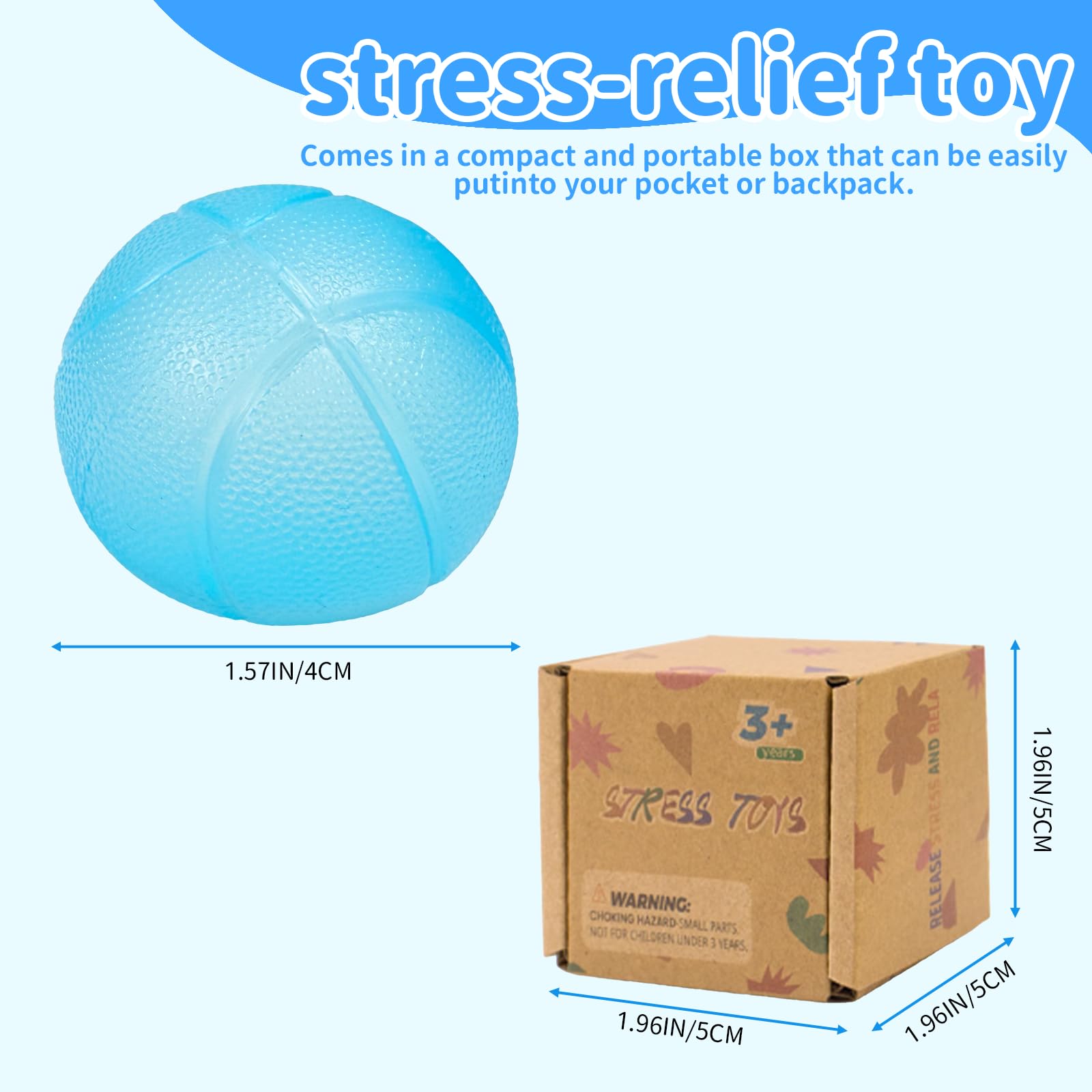 Graphinza Stress Balls for Kids and Adults, Maltose Soft Stress Relief Balls 1.37in, Slow Rise Sensory Toy - Image 2