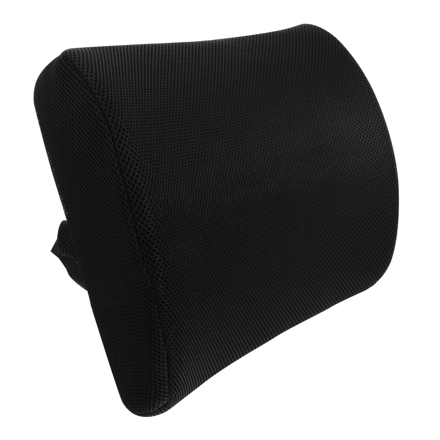 UKCOCO Cojín Lumbar De Espuma Viscoelástica Ergonómico para Oficina y Coche, Almohada De Espalda Transpirable Negra, Soporte Desmontable De para Salud Postural y Comodidad