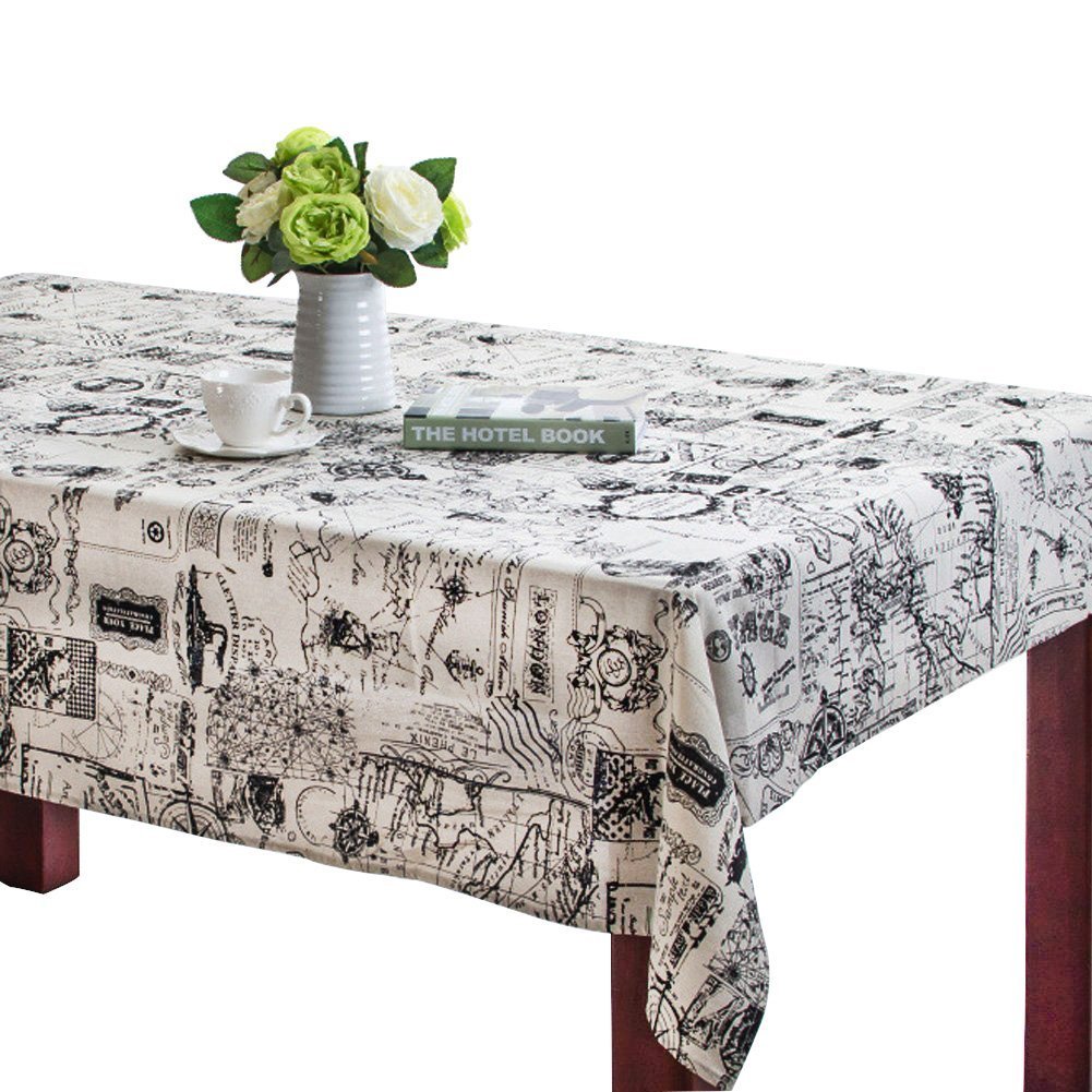 Amazon｜Bringsine ヴィンテージ風テーブルクロス リネン 長方形