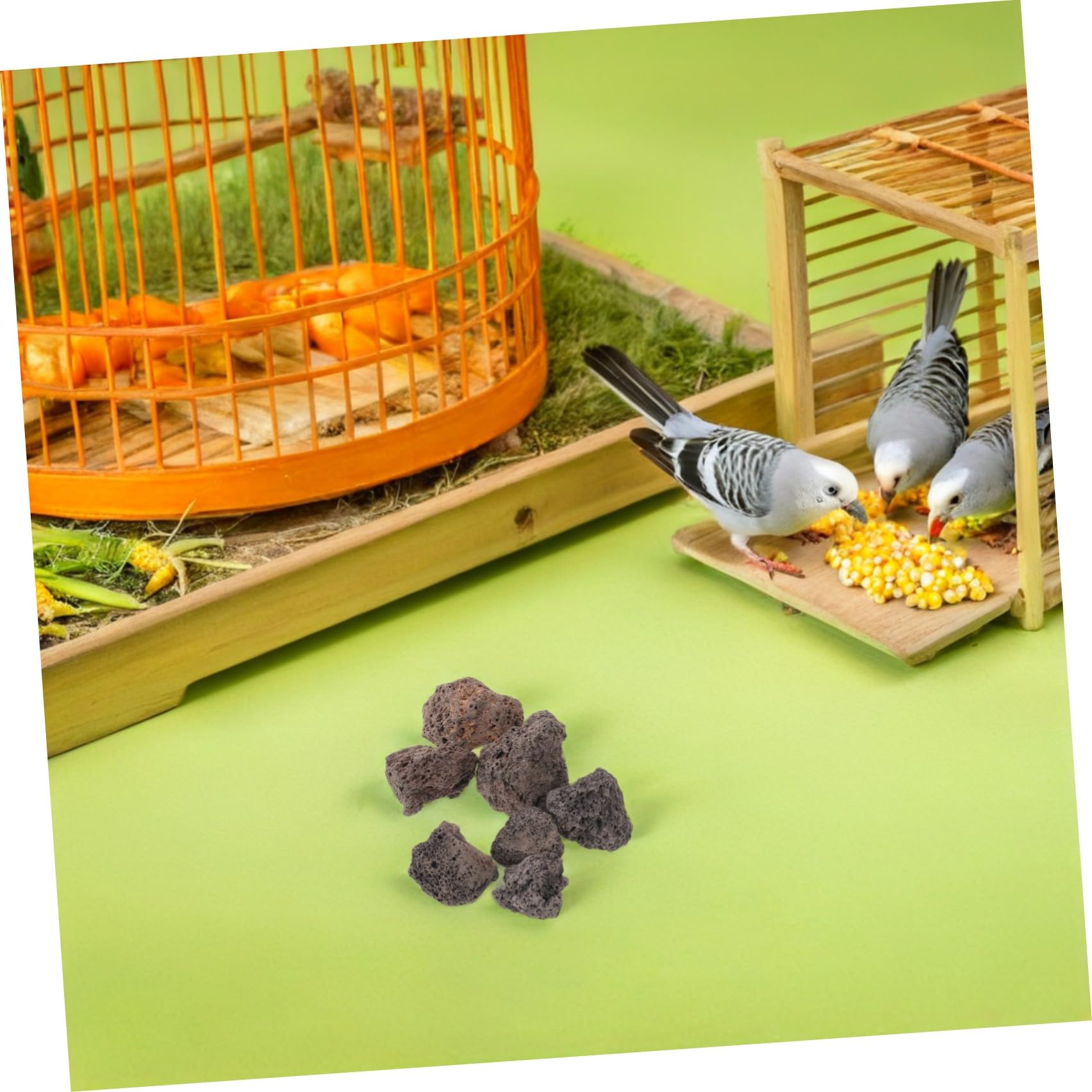 ifundom Vulkanische Lavasteine 1,1 Kg Poröser Naturstein für Vogeltränken Terrarien und Gartendekoration Wetterbeständig Schwarz
