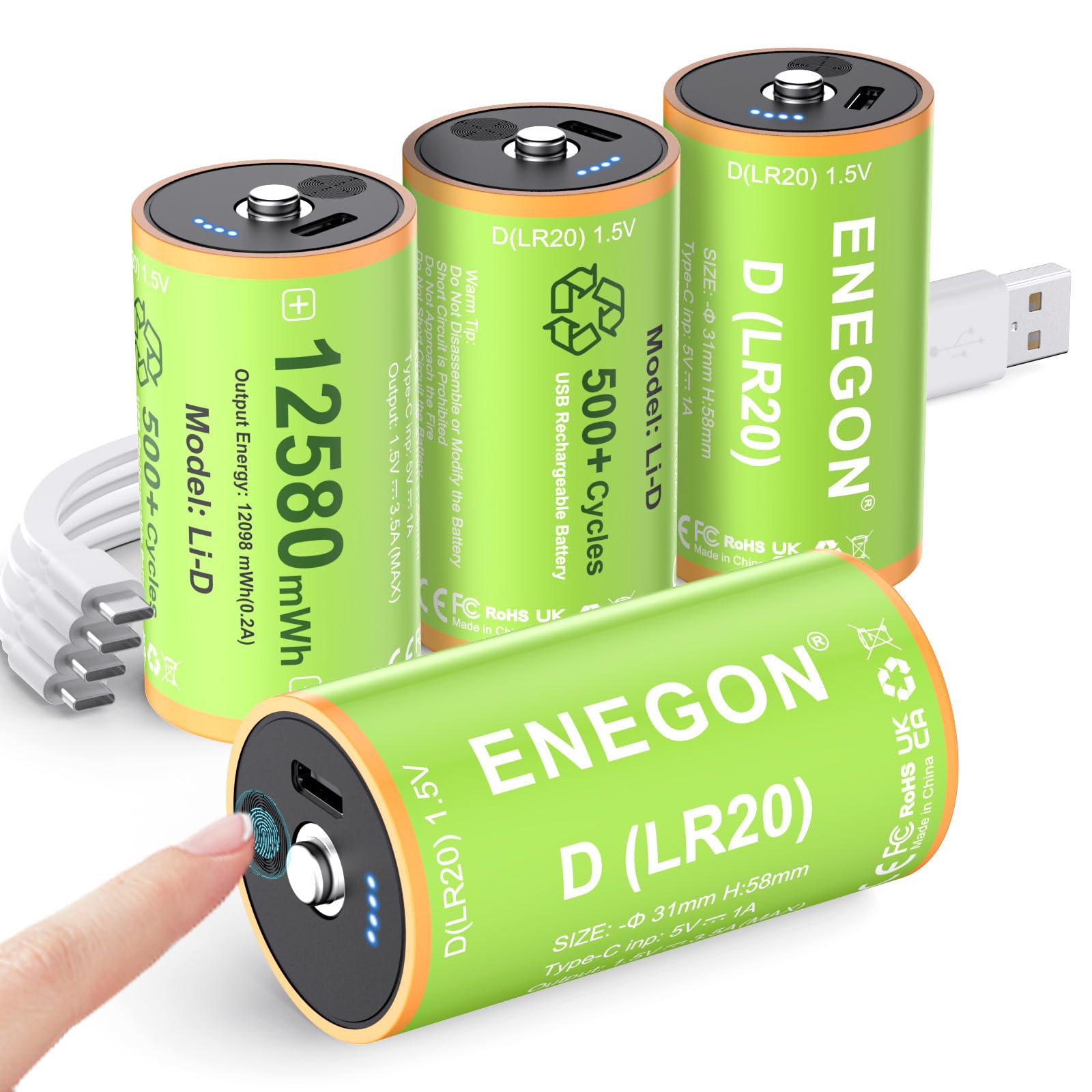 ENEGON D Cell Batteries