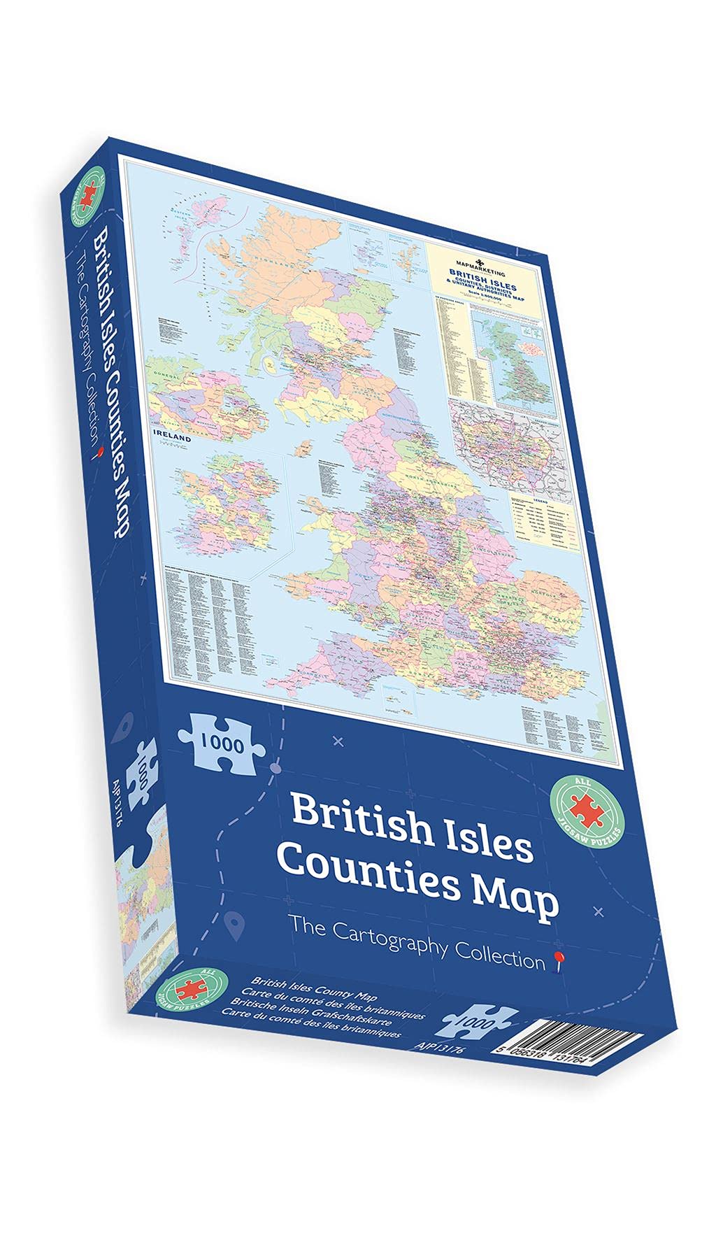 Amazon.com: British Isles County Map 1000 Piece Jigsaw Puzzle
