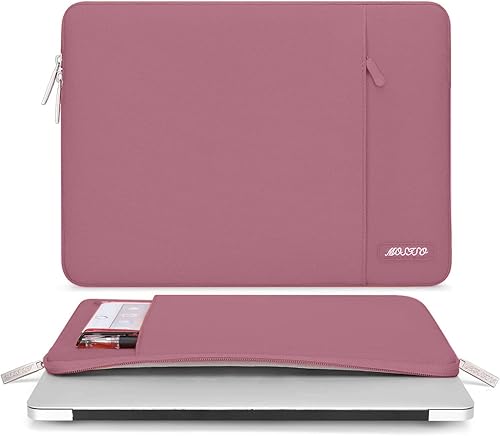 Vista 18 de MOSISO Funda vertical de poliéster con bolsillo para laptop de 15 pulgadas, para MacBook Air 15 M4 A3241, M3 A3114 y M2 A2941 de 2025, 2024 y 2023