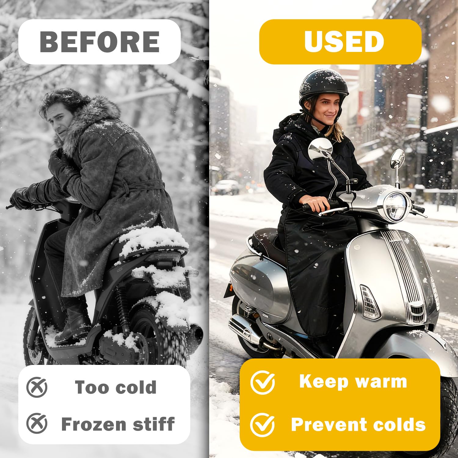 Coprigambe Scooter, Coperta Coprigambe per Moto, Copertura della gamba del Scooter, Coprigambe Scooter Impermeabile e Antivento, Coprigambe Scooter Caldo Universale, per Scooter Auto Elettriche Moto
